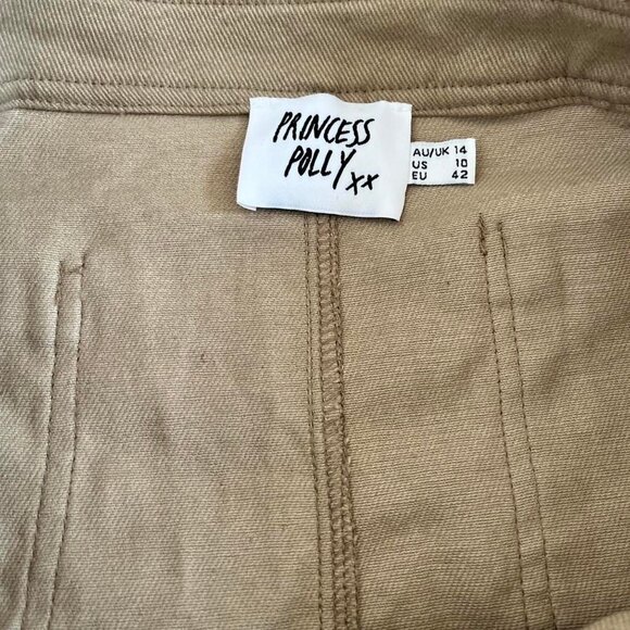 Princess Polly dark tan skirt size medium 10 bigger medium has stretch - Picture 2 of 3